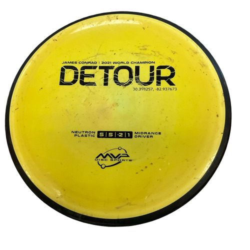 Vist Large View of Product Image Which is Used MVP DETOUR Disc Golf Mid Range Yellow 11794-S000263869
