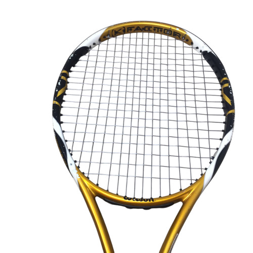 Vist Large View of Product Image Which is Used Wilson K FACTOR K SEVEN Adult Tennis Racquet Gold 4 1/2"