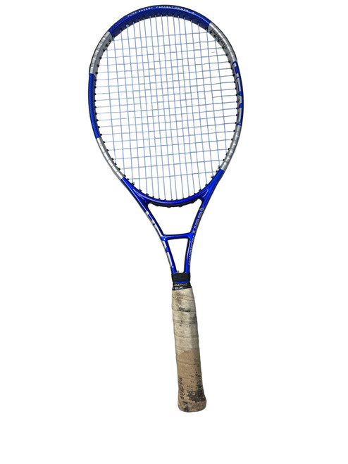 Vist Large View of Product Image Which is Used Head LIQUIDMETAL HEAT Adult Tennis Racquet Royal Blue 4 1/2"