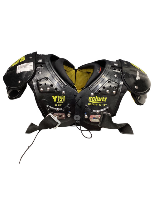Vist Large View of Product Image Which is Used Schutt Y-FLEX 2.0 FB Shoulder Pads Black MD 11816-S000272447