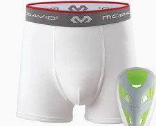Vist Large View of Product Image Which is New McDavid Boxer Brief W/Cup Pee Wee WHT LG
