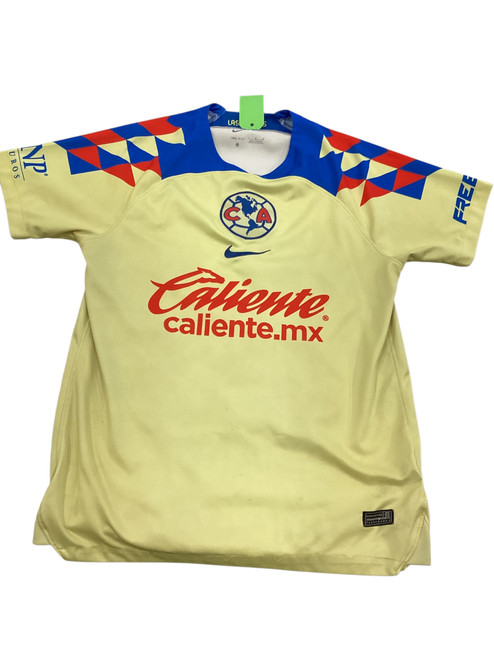 Vist Large View of Product Image Which is Used Nike LAS AGUILAS CORONA JERSEY 69 Soccer Top Adt Yellow And Royal Blue LG 11884-S000049318