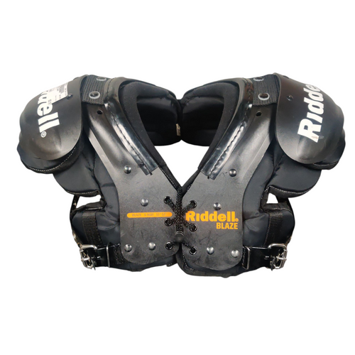 Vist Large View of Product Image Which is Used Riddell BLAZE Football Shoulder Pads Black S/M 11218-S000407150