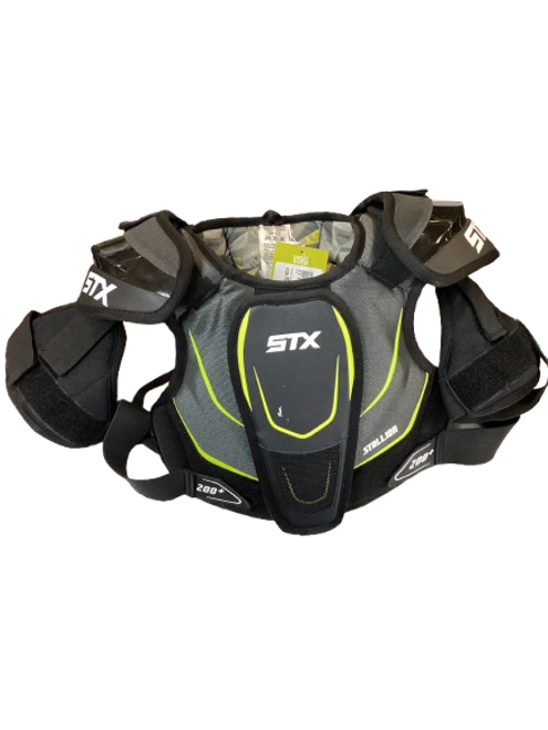 Vist Large View of Product Image Which is Used STX STALLION 200+ Lacrosse Shoulder Pads Black MD 11853-S000123532