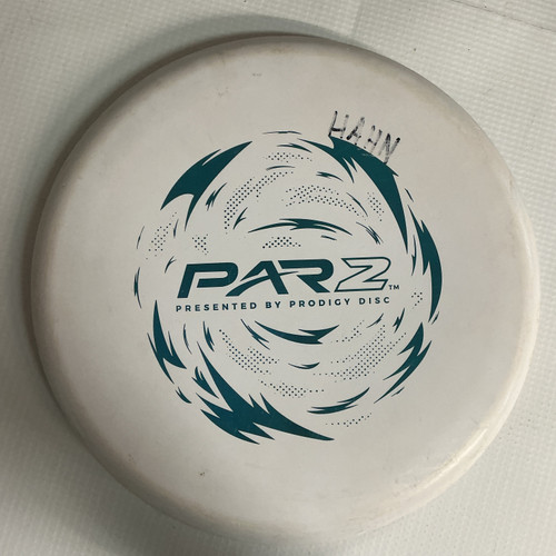 Vist Large View of Product Image Which is Used Prodigy Disc PRODIGY PAR 2 PUTTER WHITE/BLUE Disc Golf Putter White