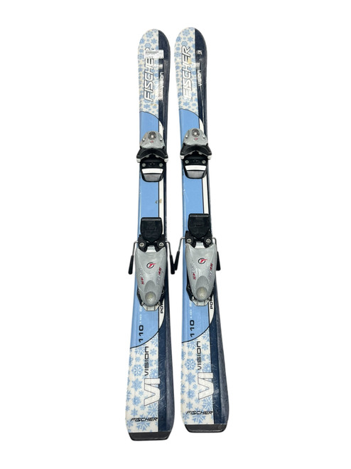 Vist Large View of Product Image Which is Used Fischer VISION Boys DH Ski/Binding Navy Blue 110 cm 11833-S000164857