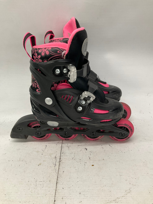 Vist Large View of Product Image Which is Used HIGH BOUNCE ADJ 12-1 Junior Rec Fitness Skates Black Adjustable