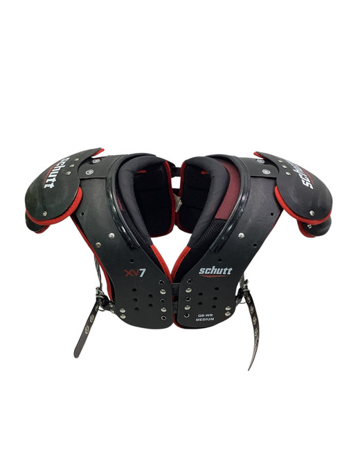 Vist Large View of Product Image Which is Used Schutt XV7 QB-WR FB Shoulder Pads Black MD 11347-S000251766