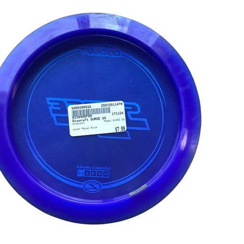 Vist Large View of Product Image Which is Used Discraft SURGE SS Disc Golf Driver Royal Blue 11479-S000399522