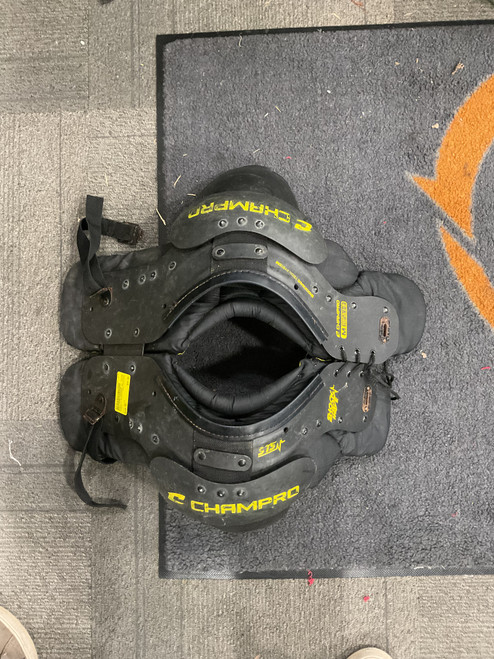 Vist Large View of Product Image Which is Used Champro SHOCKWAVE FB Shoulder Pads Yellow MD 11614-S000217927