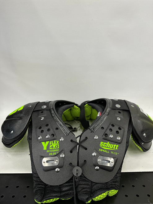 Vist Large View of Product Image Which is Used Schutt Y FLEX 4.0 FB Shoulder Pads Black XS 11871-S000019602