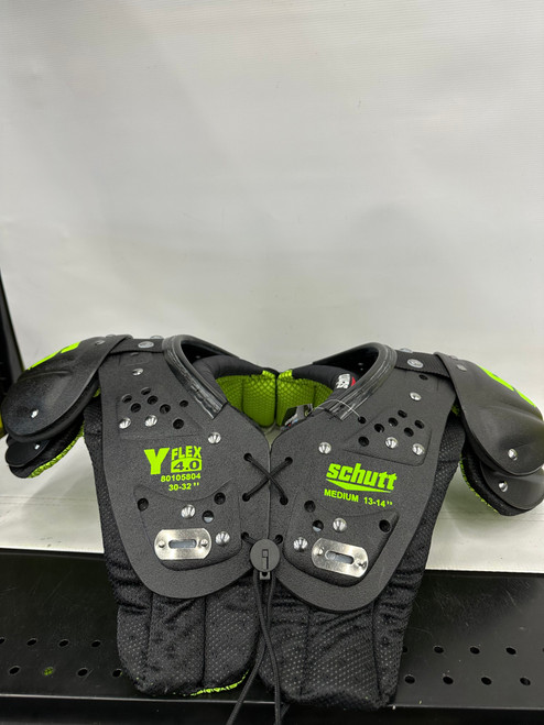 Vist Large View of Product Image Which is Used Schutt Y FLEX 4.0 FB Shoulder Pads Black MD 11871-S000019601