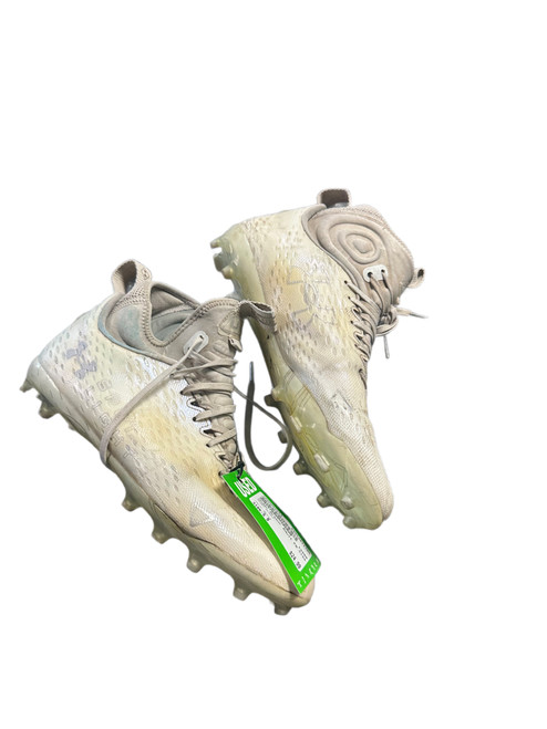 Vist Large View of Product Image Which is Used Under Armour Adult FB Cleats White Senior 9