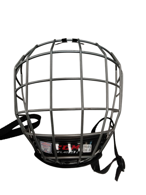 Vist Large View of Product Image Which is Used CCM FL40 Hockey Wire Mask Grey MD
