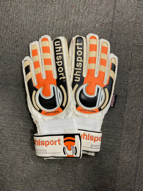 Vist Large View of Product Image Which is Used UHLSPORT GOALIE GLOVE Soccer Goalie Gloves White 6 11614-S000217958