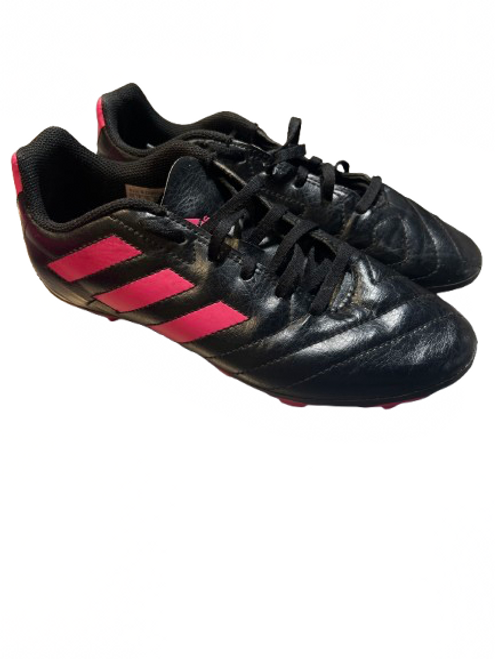 Vist Large View of Product Image Which is Used Adidas Soccer Cleats Black And Pink Junior 04.5 11843-S000016570