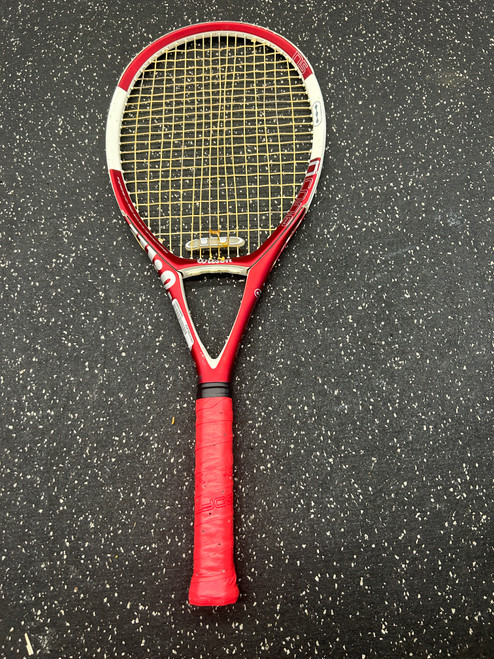 Vist Large View of Product Image Which is Used Wilson NCODE N5 Adult Tennis Racquet Red 4 3/8"