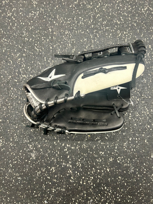 Vist Large View of Product Image Which is Used All-Star PRO ELITE RH Throw Fastpitch Gloves Black 12"