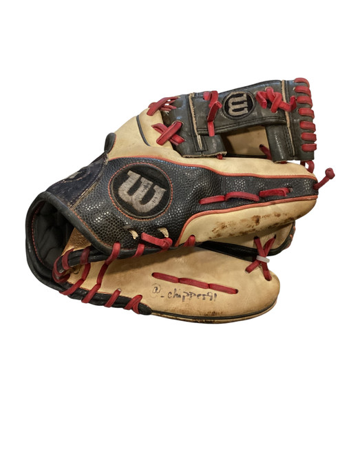 Vist Large View of Product Image Which is Used Wilson A2000 BB/SB Glove RH Throw Black 11 1/2"
