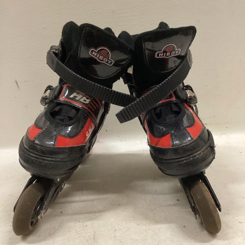 Vist Large View of Product Image Which is Used HIBOY SKATES SZ ADJ 3-5 Junior Rec Fitness Skates Black Adjustable