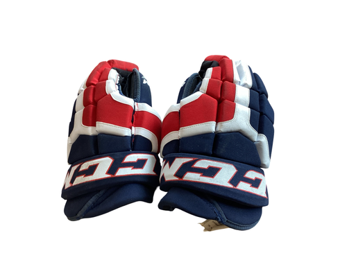 Vist Large View of Product Image Which is Used CCM C200 Senior Gloves Navy Blue 14"