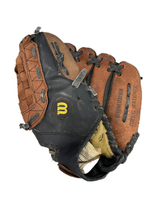 Vist Large View of Product Image Which is Used Wilson A2458 BB/SB Glove RH Throw Brown 11"