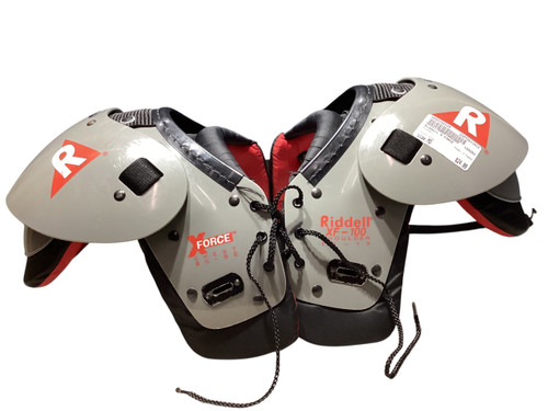 Vist Large View of Product Image Which is Used Riddell X FORCE FB Shoulder Pads Grey MD