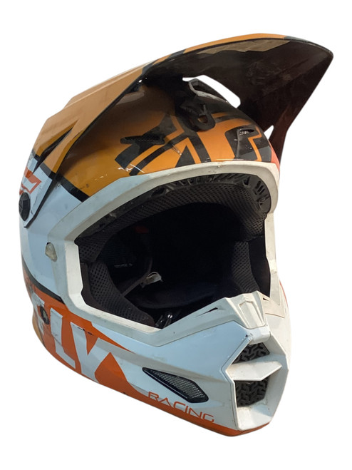 Vist Large View of Product Image Which is Used FLY RACING HELMET ELITE Junior Helmet Orange SM 11709-S000070363
