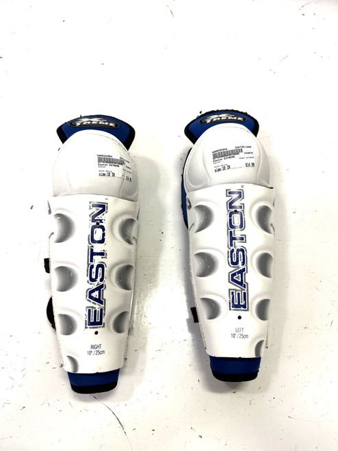 Vist Large View of Product Image Which is Used Easton EXTREME Youth Shin Guards White 10" 11860-S000294944