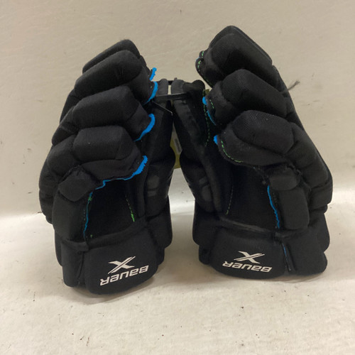 Vist Large View of Product Image Which is Used Bauer X Junior Gloves Black And Royal Blue 11" 11725-S000489460