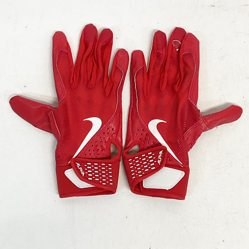 Vist Large View of Product Image Which is Used Nike BB/SB Batting Gloves Red LG