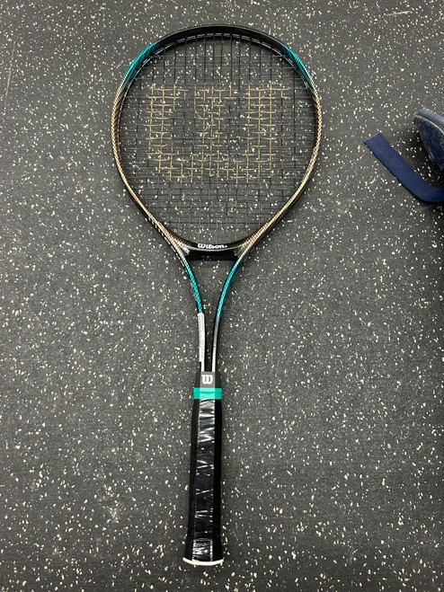 Vist Large View of Product Image Which is Used Wilson COURT E/X Adult Tennis Racquet Black 4 1/2" 11162-S000432803