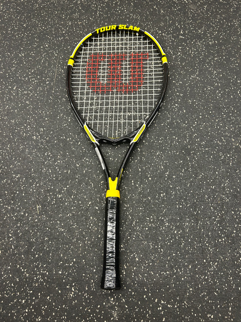 Vist Large View of Product Image Which is Used Wilson POWER BRIDGE Adult Tennis Racquet Black Unknown 11162-S000432807