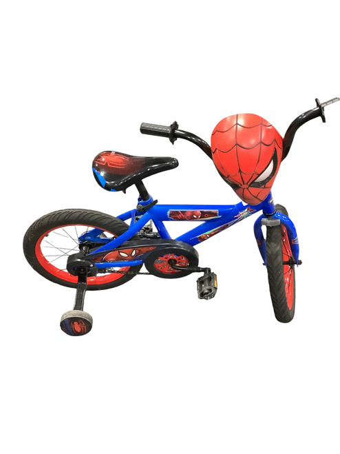 Vist Large View of Product Image Which is Used Huffy SPIDERMAN TRAINING BIKE Training Wheel Bike Boys Royal Blue 16" 11347-S000251827