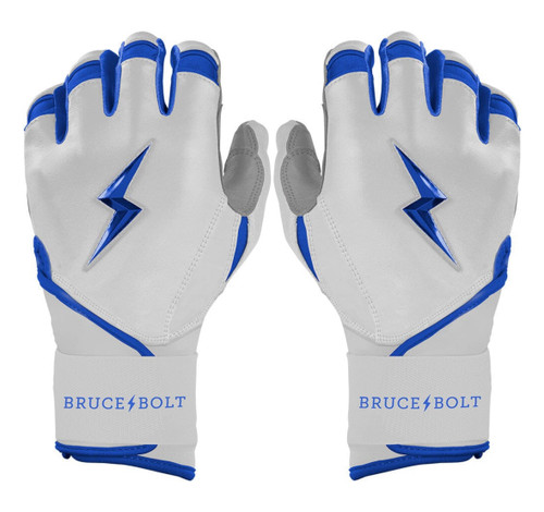Vist Large View of Product Image Which is New YOUTH ROYAL PREMIUM PRO CHROME SERIES LONG CUFF BATTING GLOVE BRUCE BOLT