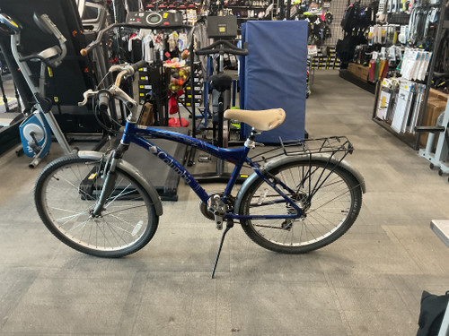 Vist Large View of Product Image Which is Used Columbia JOURNEY Cruiser Bike Mens Navy Blue 43-47cm - 17-18" - MD Frame