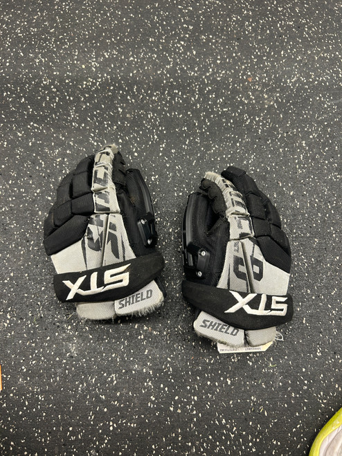 Vist Large View of Product Image Which is Used STX SHIELD LAX Goalie Gloves M Black MD 11162-S000432817