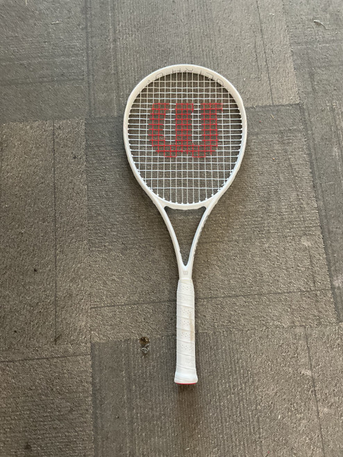 Vist Large View of Product Image Which is Used Wilson ULTRA UV Adult Tennis Racquet White 3 3/8" 11614-S000218001