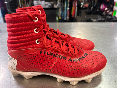 Vist Large View of Product Image Which is Used Under Armour Adult FB Cleats Red Senior 7 11868-S000064289