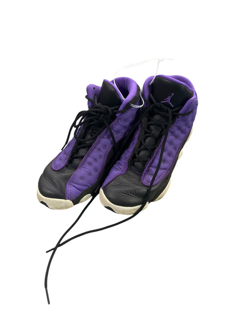 Vist Large View of Product Image Which is Used Jordan Basketball Shoes Y Black And Purple Junior 06