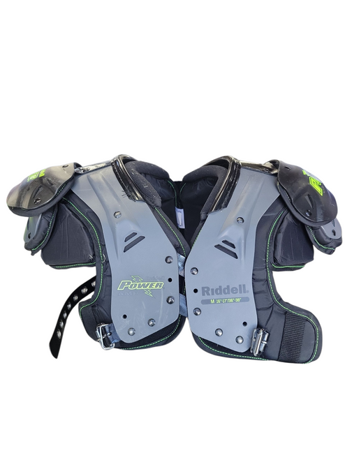Vist Large View of Product Image Which is Used Riddell POWER FB Shoulder Pads Grey MD 11708-S000181465