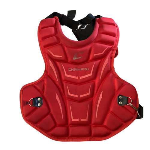 Vist Large View of Product Image Which is Used Champro CHEST PROTECTOR Catchers Chest Protector Red Intermed 11760-S000079500