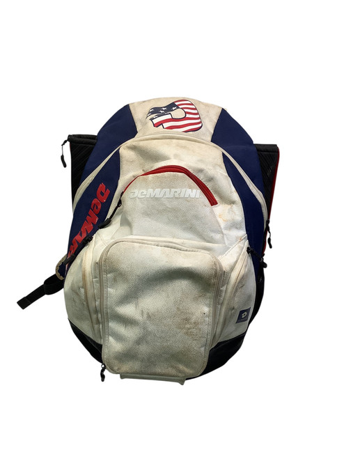 Vist Large View of Product Image Which is Used Demarini 2 BAT USA BACKPACK BB/SB Player Backpack White/Red/Navy 11347-S000251847