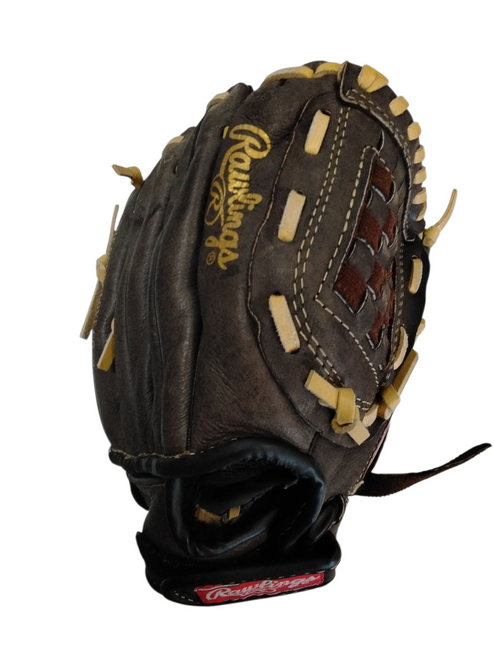 Vist Large View of Product Image Which is Used Rawlings H100BRNC BB/SB Glove RH Throw Brown 10" 11866-S000026882