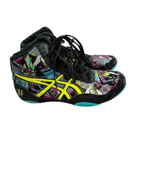 Vist Large View of Product Image Which is Used Asics Wrestling Shoes Black Junior 01 11866-S000026895