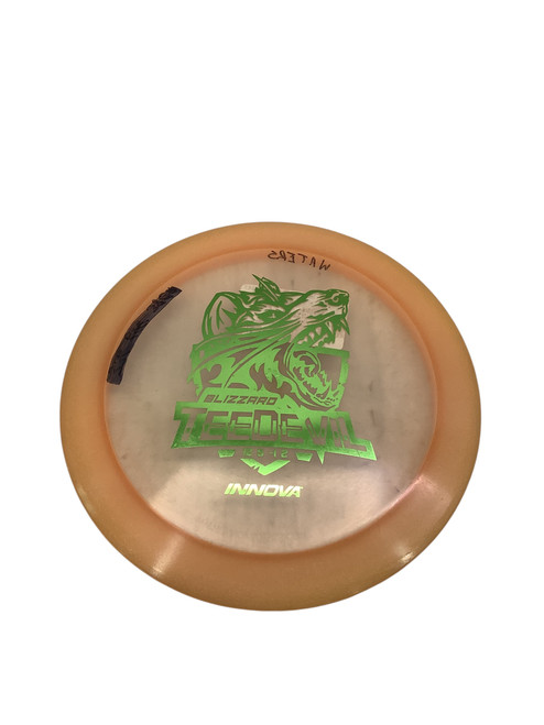 Vist Large View of Product Image Which is Used Innova BLIZZARD TEE DEVIL Disc Golf Driver Orange 11347-S000251869