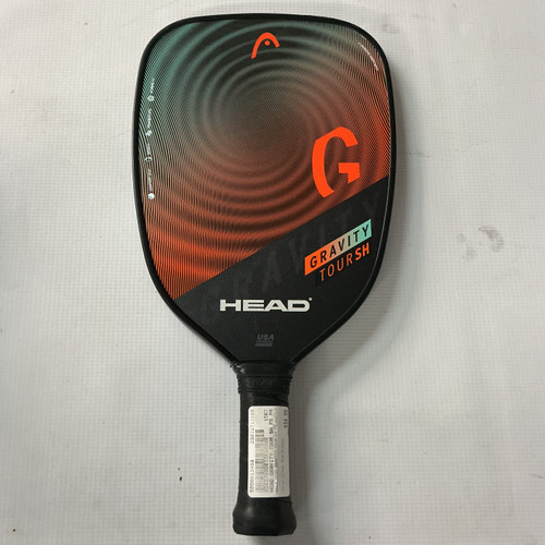 Vist Large View of Product Image Which is Used Head HEAD GRAVITY TOUR SH PB PADDLE Pickleball Racquet Black And Orange
