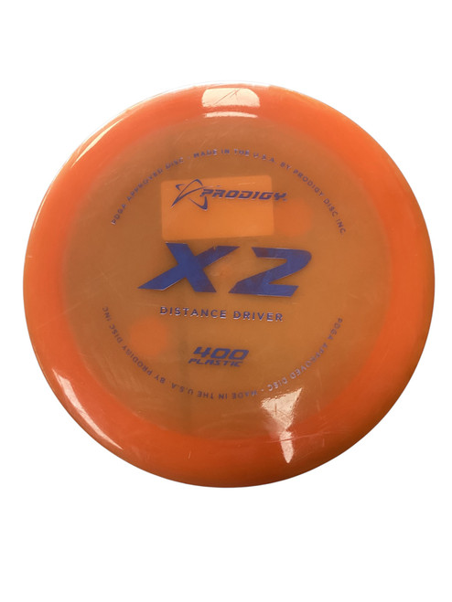 Vist Large View of Product Image Which is Used Prodigy Disc X2 400 PLAS Disc Golf Driver Orange 11845-S000031257