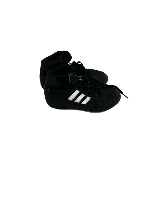 Vist Large View of Product Image Which is Used Adidas HVC Youth 12 Wrestling Shoes Black 11692-S000139302