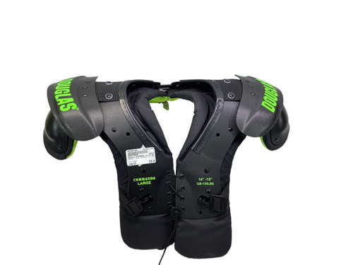 Vist Large View of Product Image Which is Used Douglas COMMANDO 14-15 INCH FB Shoulder Pads Black LG 11347-S000251891